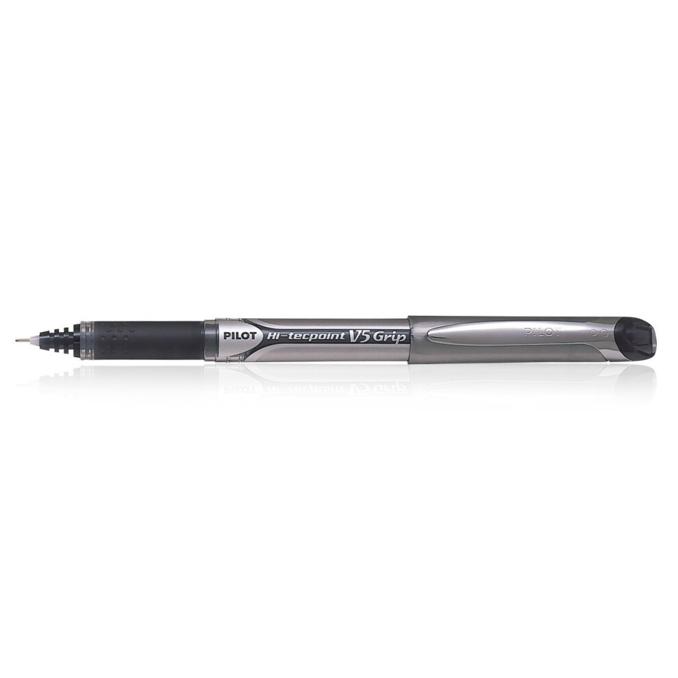 Pilot Hi Techpoint V5 Grip Black Pen (Pack of 12)