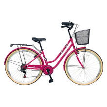 (17 Inch ) Tiger Vintage Ladies Heritage Bike 700c Raspberry