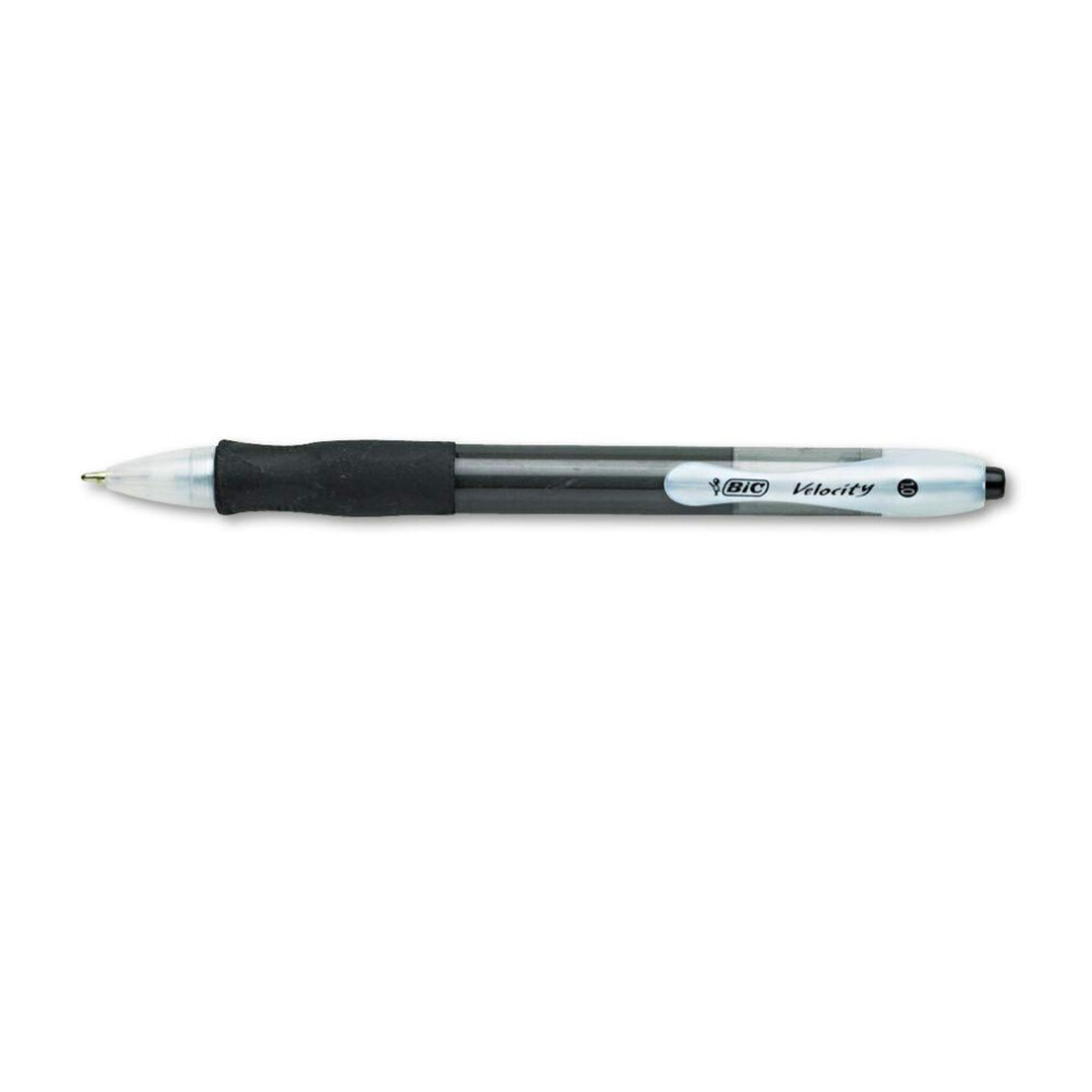 Wholesale CASE of 15 - Bic Velocity Retractable Ballpoint Pens-Ballpoint Pen  Retractable  Medium Point  Black Ink/Barrel