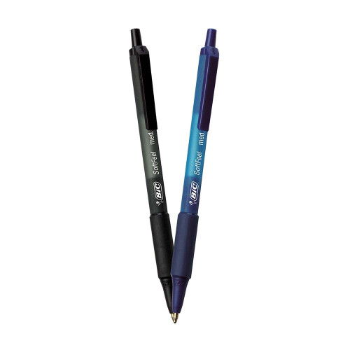 BIC Μαλακή Αίσθηση Στυλό Μπαλάκι, 1 Mm, Μαύρο/Μπλε, 36/Συσκευασία 1