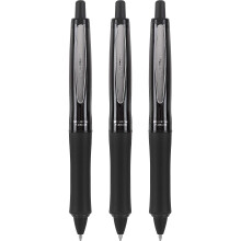 Stylo à bille rétractable PILOT Dr. Grip FullBlack, noir, 3 pièces (14634)