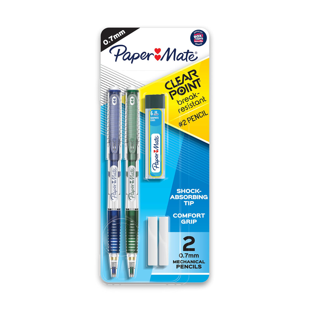 Paper Mate Clearpoint Break-Resistant Mechanical Pencils  0.7mm  HB 2 Lead