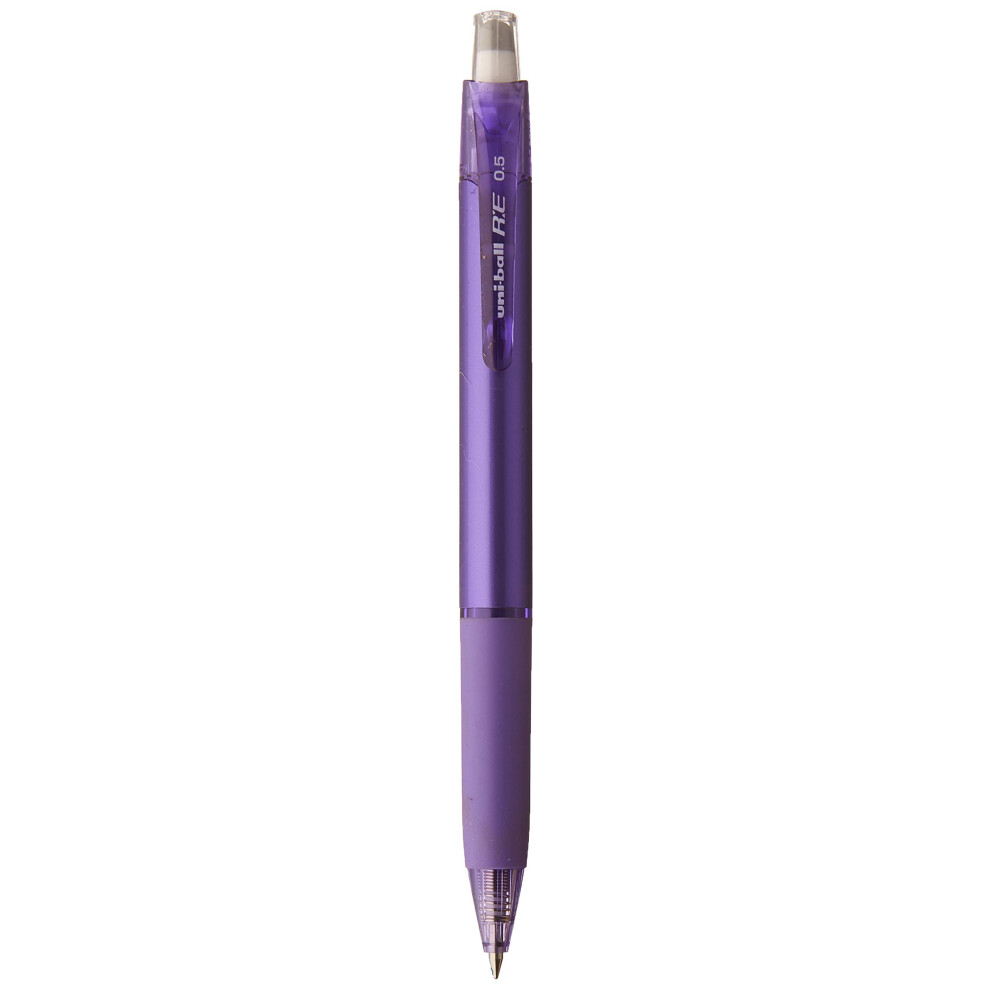 Uni Erasable Knock Ballpoint Pen  Uni-Ball R:E  Violet Ink (URN18005.12)