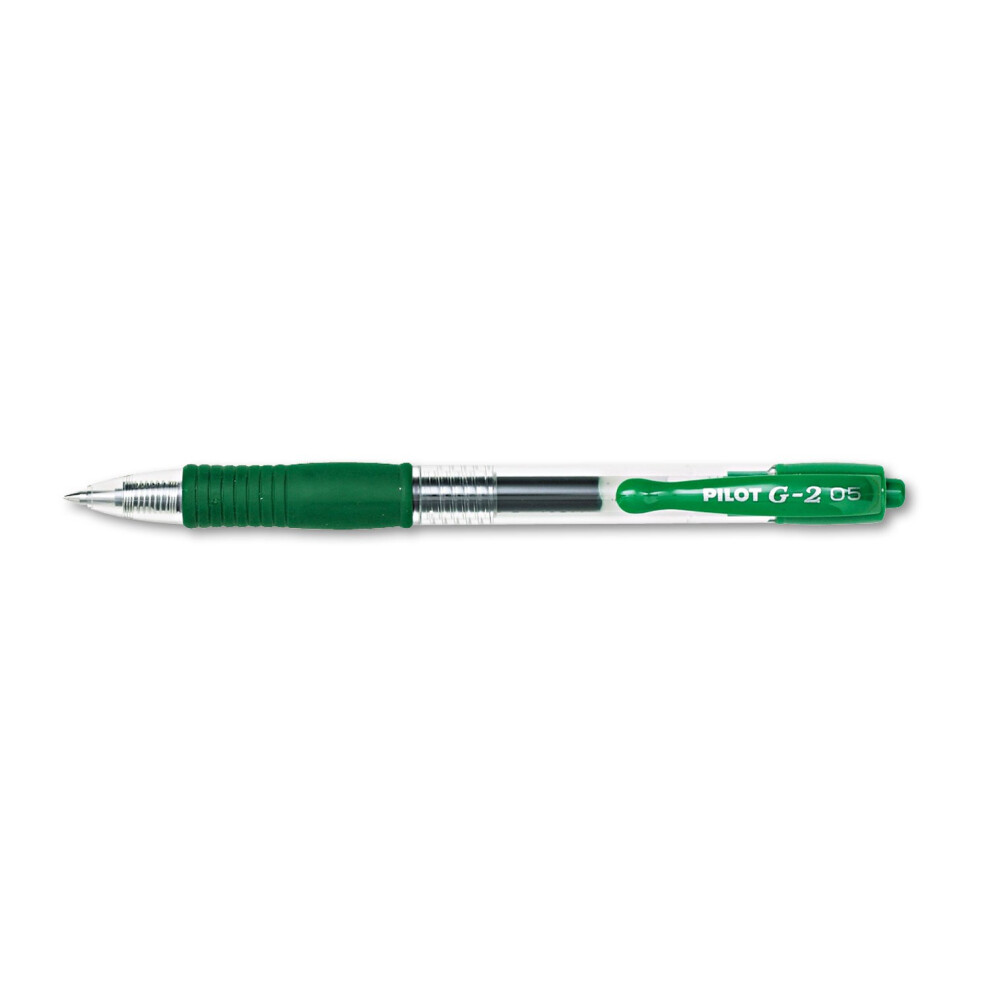 Pilot  G2 Premium Gel Roller Pens  Extra Fine Point 0.5 mm  Pack of 12  Green