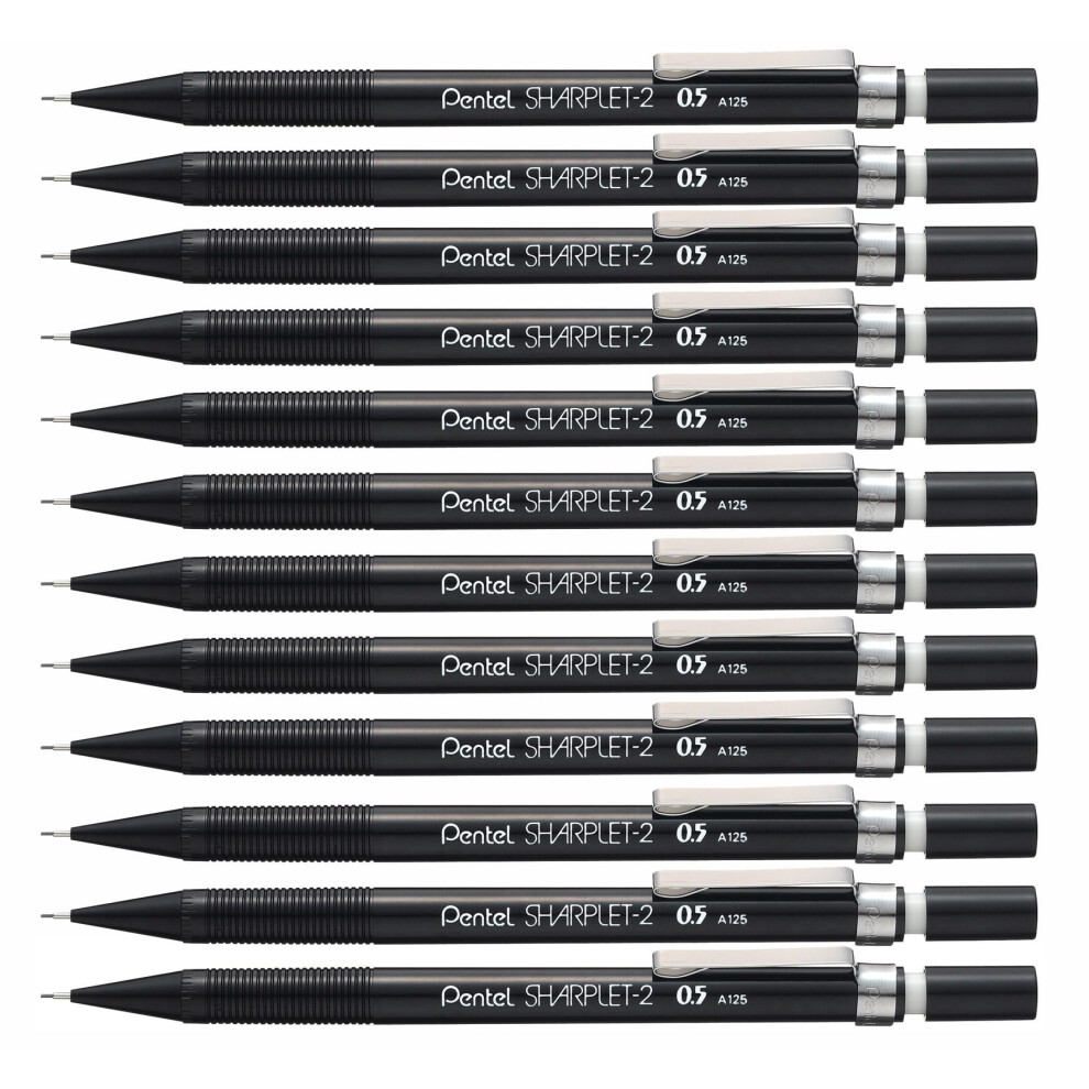 Pentel Sharplet Mechanical Pencil  0.5 mm Lead (Pack of 12)  Black