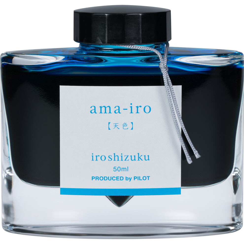 PILOT Iroshizuku Bottled Fountain Pen Ink  Ama-Iro  (Light Blue) 50ml Bottle (69226)