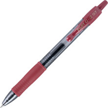 Pilot Corporation 31247 Bolígrafo Gel, Retráctil, Agarre de Goma, Punta Fina, Burdeos