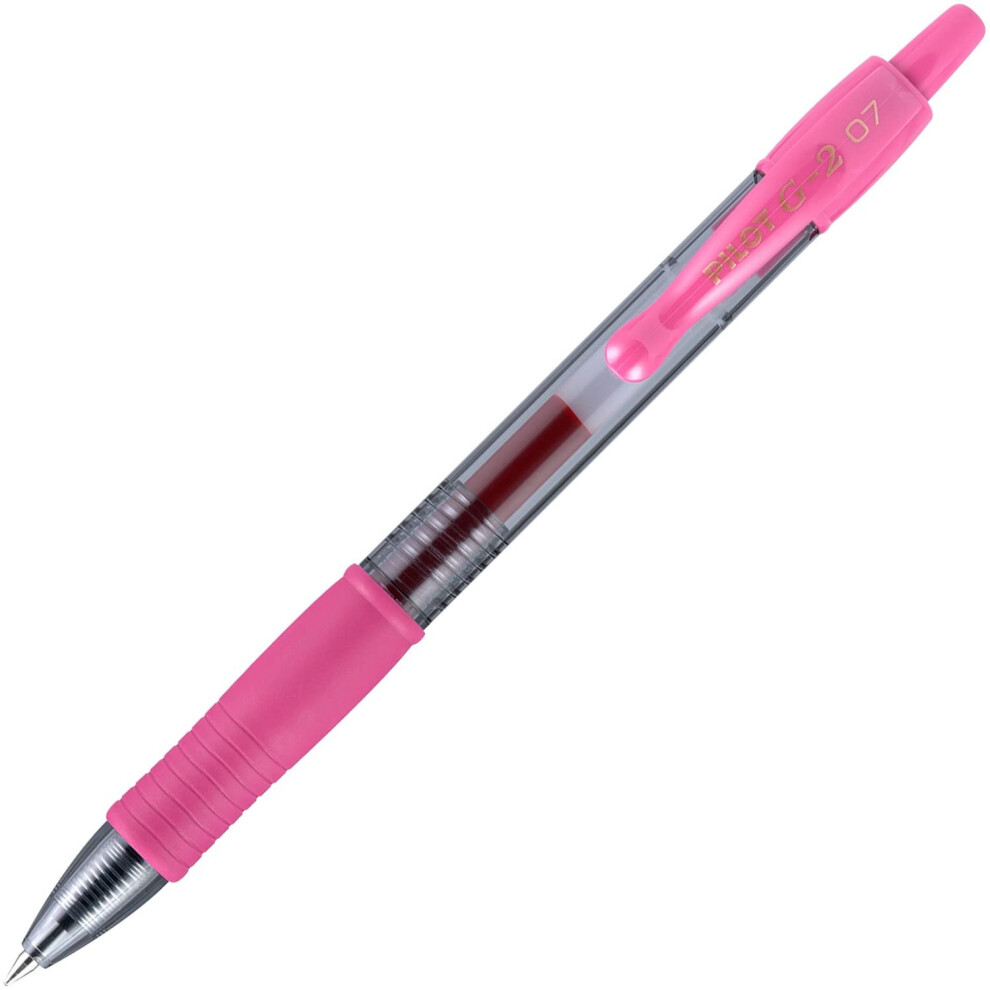 Pilot Corporation 31174 Gel Pen  Retractable  Rubber Grip  Fine Pt  Pink