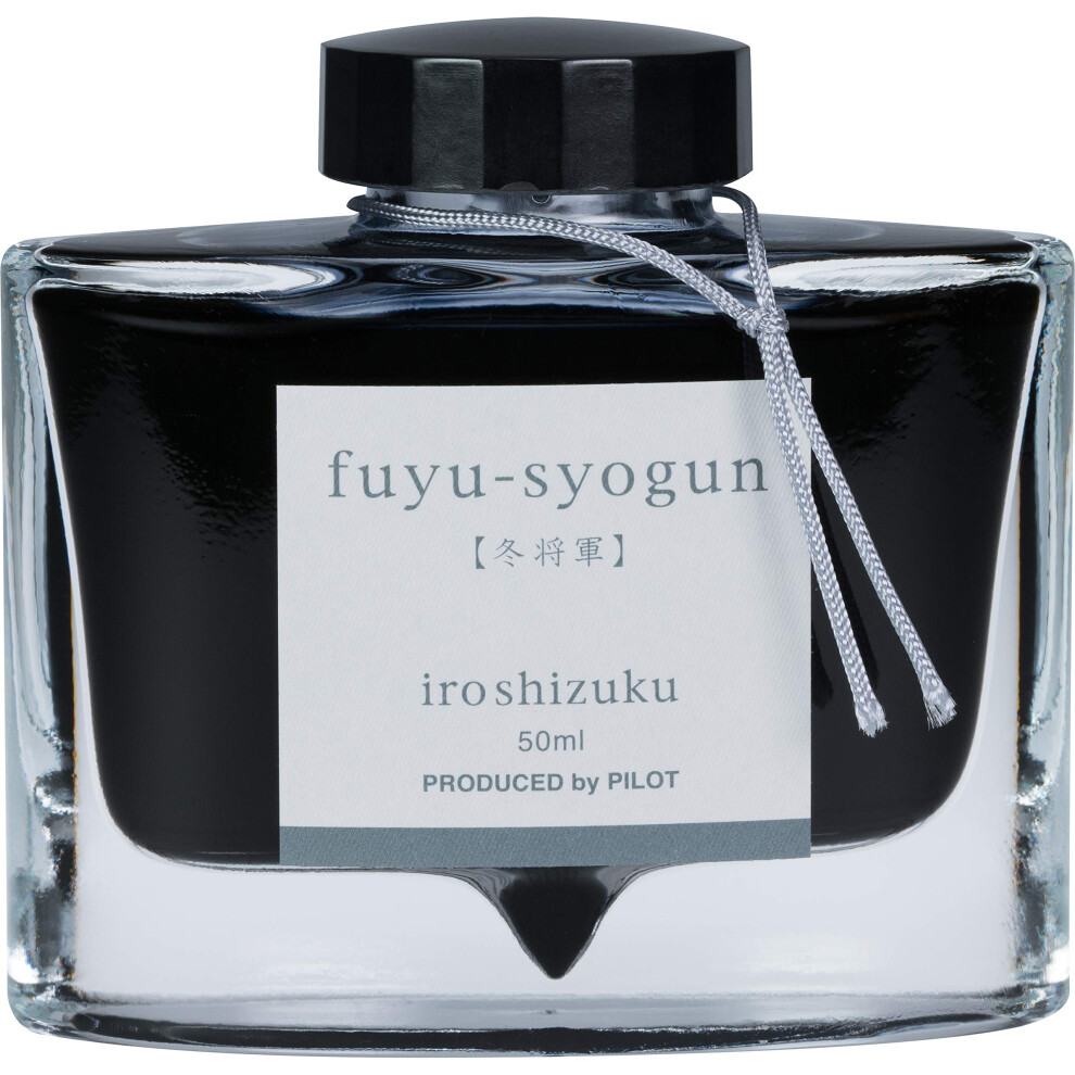 PILOT Iroshizuku Bottled Fountain Pen Ink  Fuyu-Syogun  Rigor of Winter (Cool Gray) 50ml Bottle (69215)