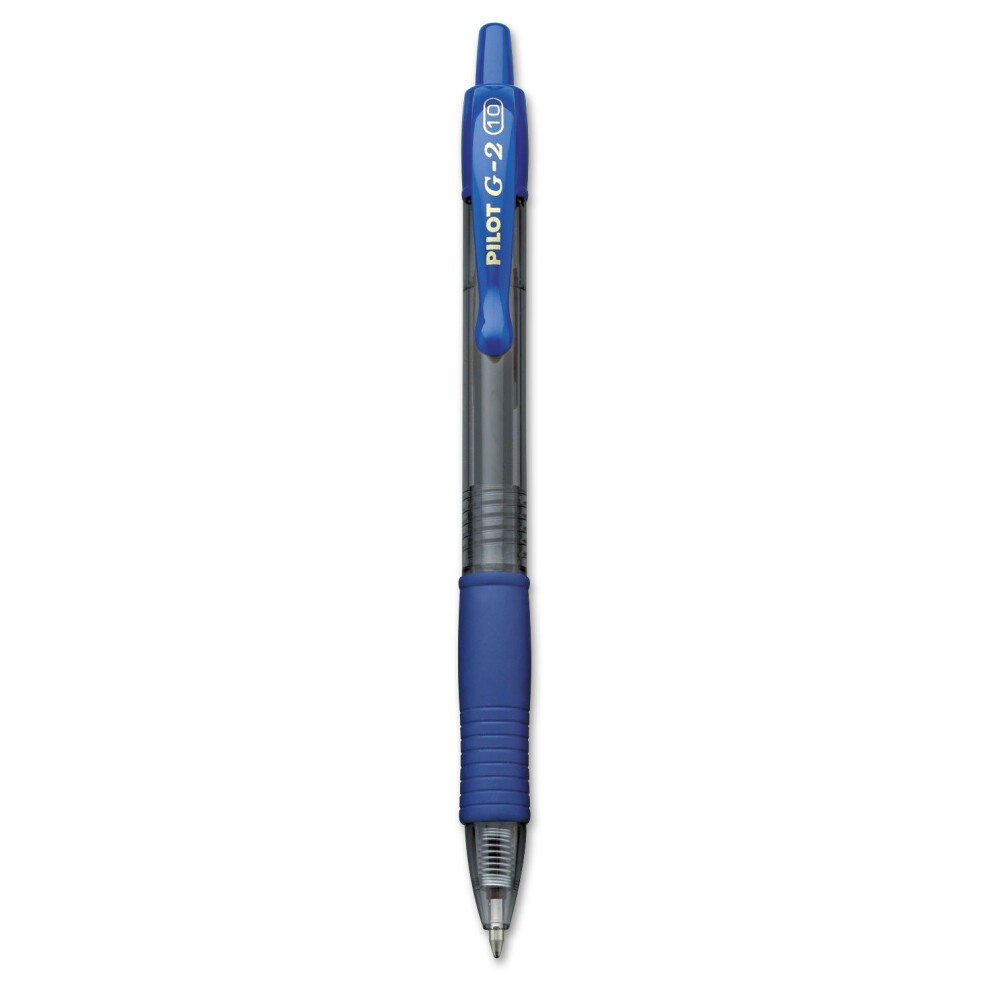 Pilot 31257 Gel Pens Retractable Refillbl Bold Point CL Barrel/BE Ink