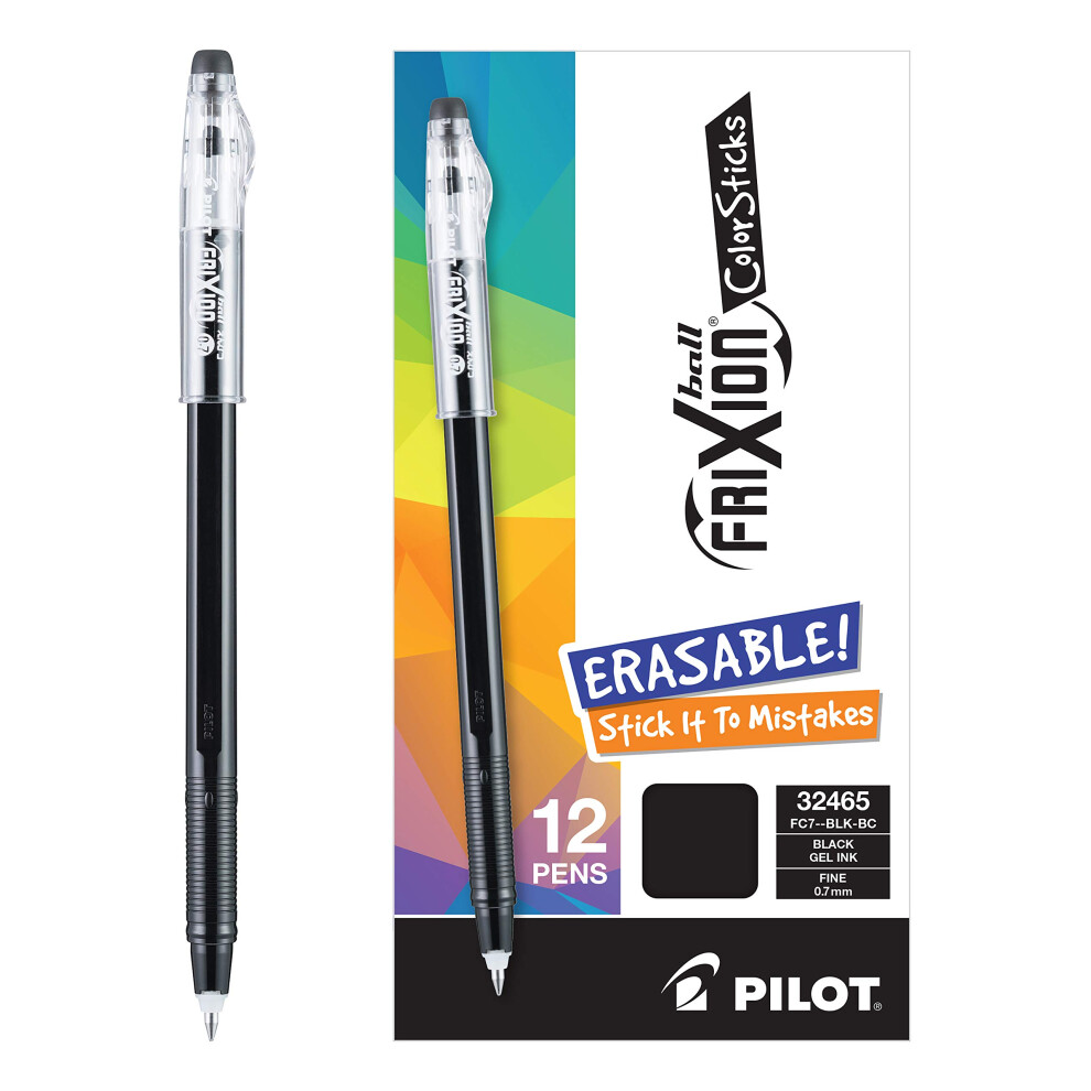 Pilot Pen Black -Frixion Stk Pen Bulk Gel Ink Rollerball Pen (32465)