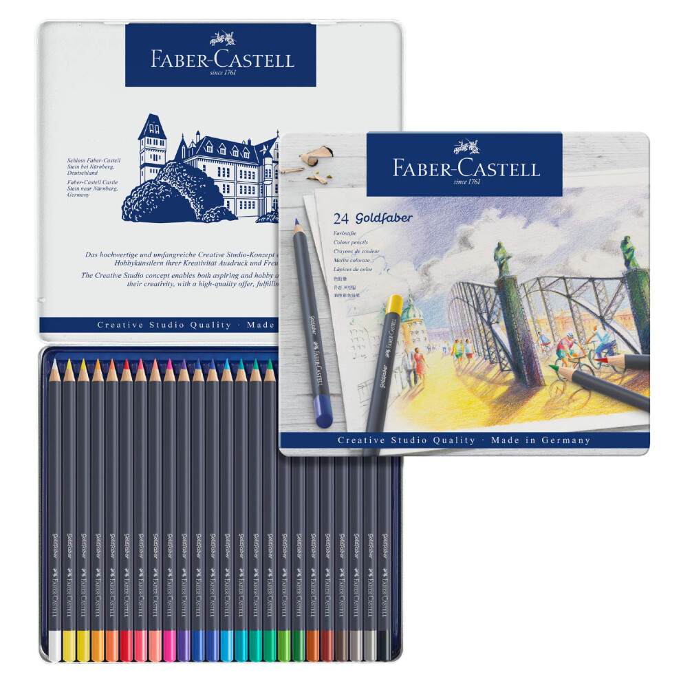 Faber-Castell Goldfaber Color Pencils Tin Set  24ct.