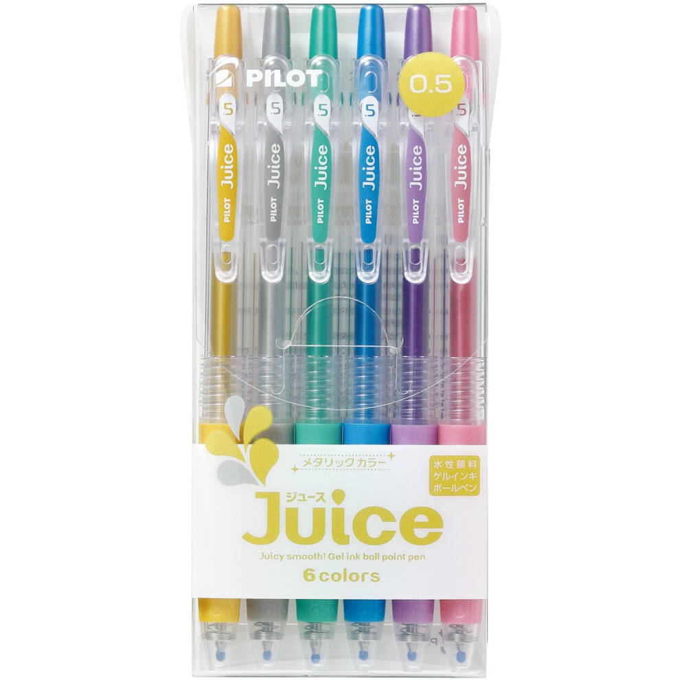 Pilot Juice Gel Ink BallpointPen  0.5mm  Metallic Colors (LJU-60EF-6CM)