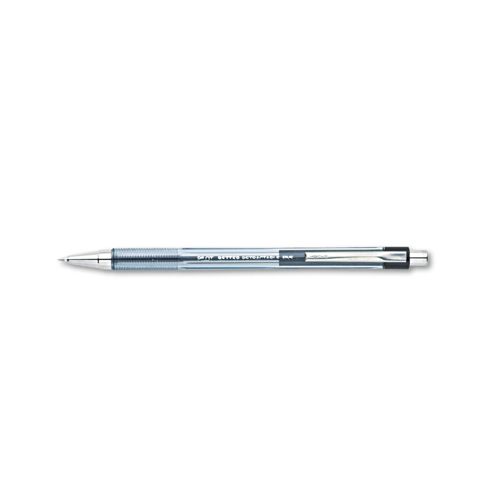 Pilot Better Retractable Ballpoint Pens  Fine Point  0.7 mm  Translucent Black Barrel  Black Ink  Pack Of 12