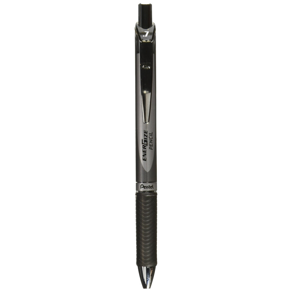 Pentel Mechanical Pencil  Retractable Tip  Latex Rubber Grip  0.7mm  Black (PENPL77A)