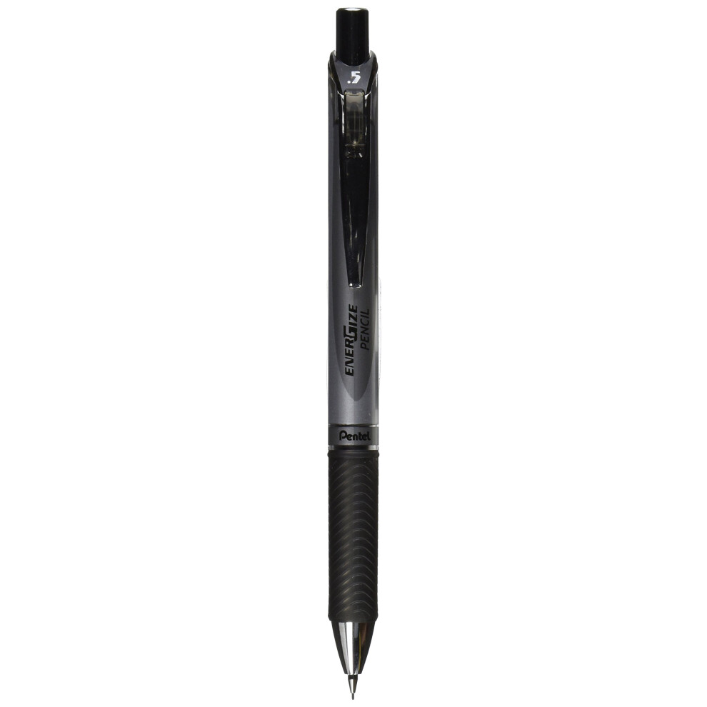 Pentel Mechanical Pencil  Retractable. Tip  Latex Rubber Grip  0.5mm Black (PENPL75A)