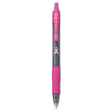 Stylo à bille gel à encre noire PILOT G2 Premium Pink Ribbon, pointe fine, 12 pièces (31332)