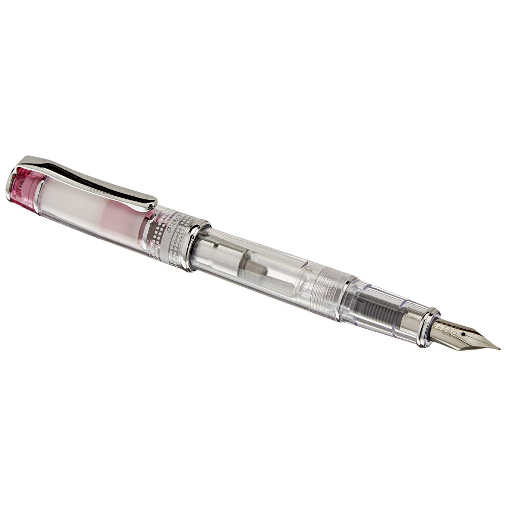 Pilot Prera Iro-Ai Medium-Nib Fountain Pen  Transparent Pink Body (FPRN-350R-TPM)