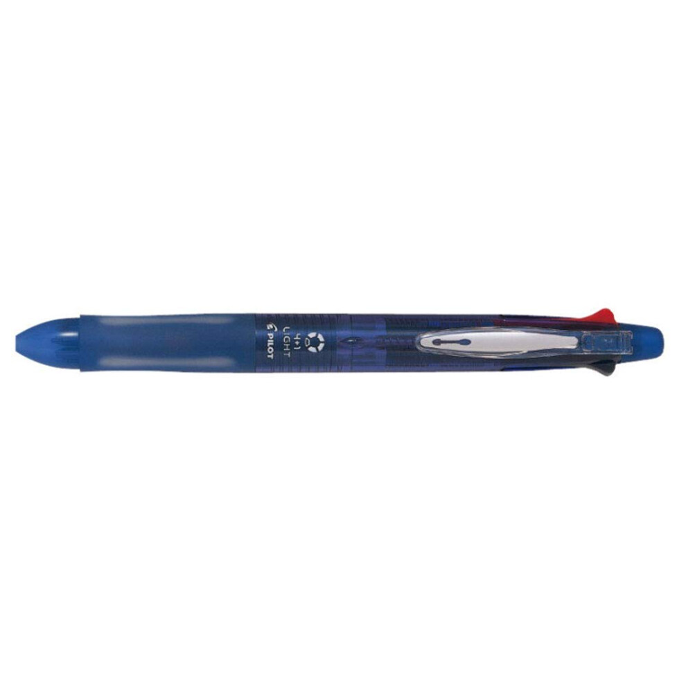 Pilot Mult Function Pen 4+1 Light  0.7mm Ballpoint Pen  0.5mm Mechanical Pencil  Clear Blue (BKHL-50R-CL)