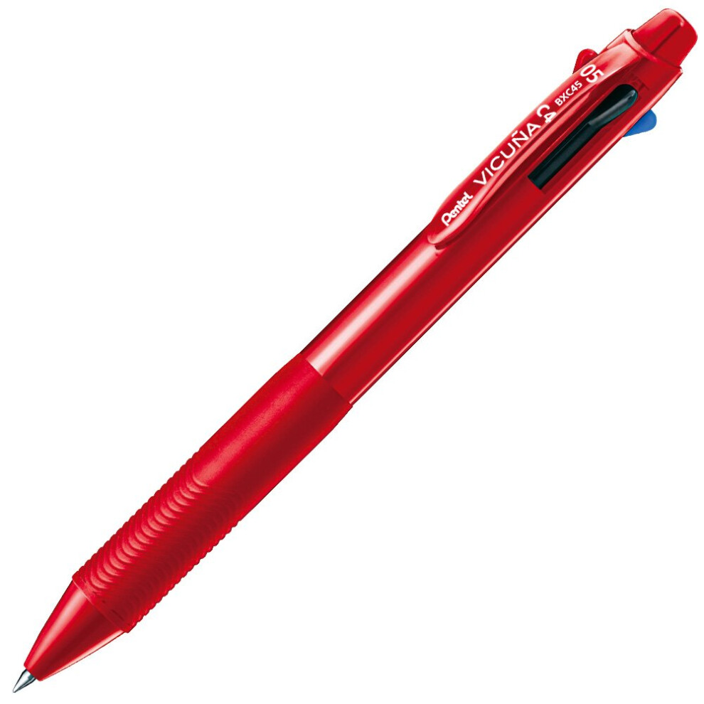 Pentel Ballpoint Pen Vicuna  Extra Fine  Black  Red  Blue  Green  Red (BXC45B)