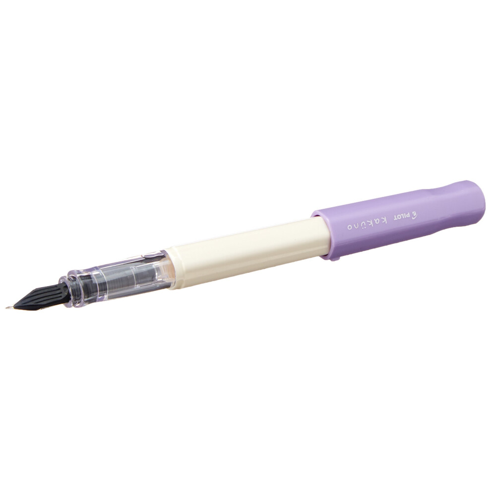 Pilot Kakuno Fine-Nib Fountain Pen White Body Soft Violet Cap Body (FKA-1SR-SVF)