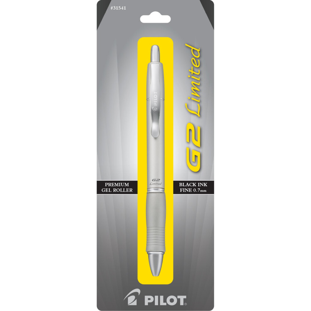 PILOT G2 Limited Refillable & Retractable Rolling Ball Gel Pen  Fine Point  Barrel Colors Vary  Black Ink  Single Pen (31541)