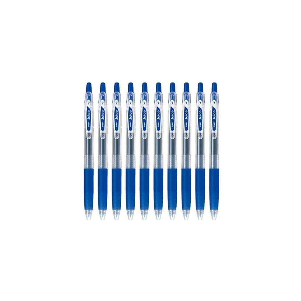 Pilot Juice 07 Retractable Gel Ink Pen (LJU-10F)  Fine Point  0.7mm  Blue Ink  Set of 10