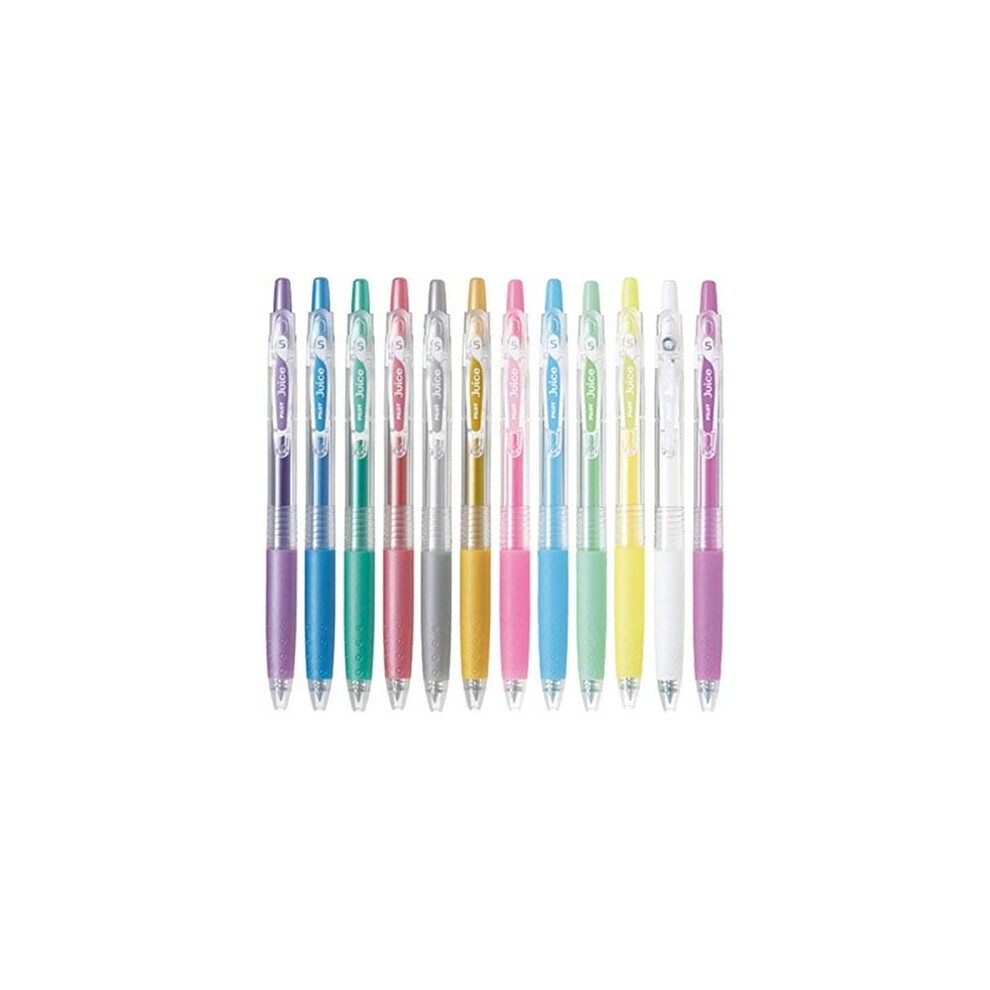 Pilot Juice 05 Retractable Gel Ink Pen (LJU-10EF)  Extra Fine Point  0.5mm  Pastel & Metalic  12 Color Set