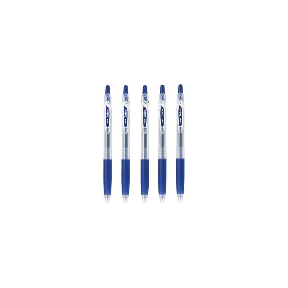 Pilot Juice 05 Retractable Gel Ink Pen  LJU-10EF  Extra Fine Point  0.5mm  Blue Black Ink Value Set of 5