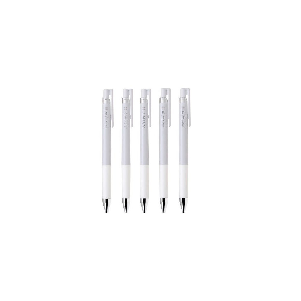 Pilot Juice up 04 Retractable Gel Ink Pen  LJP-20S4  Ultra Fine Point  0.4mm  White Ink Value Set of 5