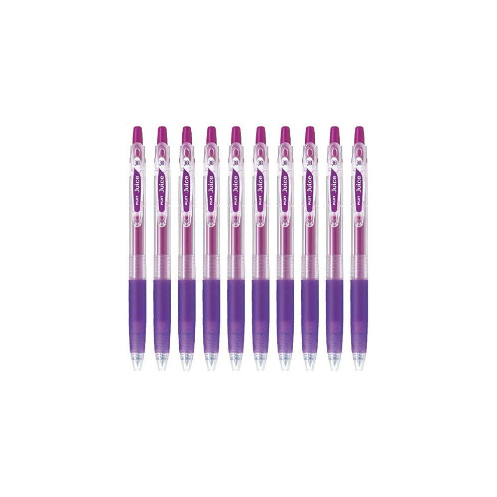 Pilot Juice 0.38mm Gel Ink Ballpoint Pen  Grape Ink  Value Set of 10