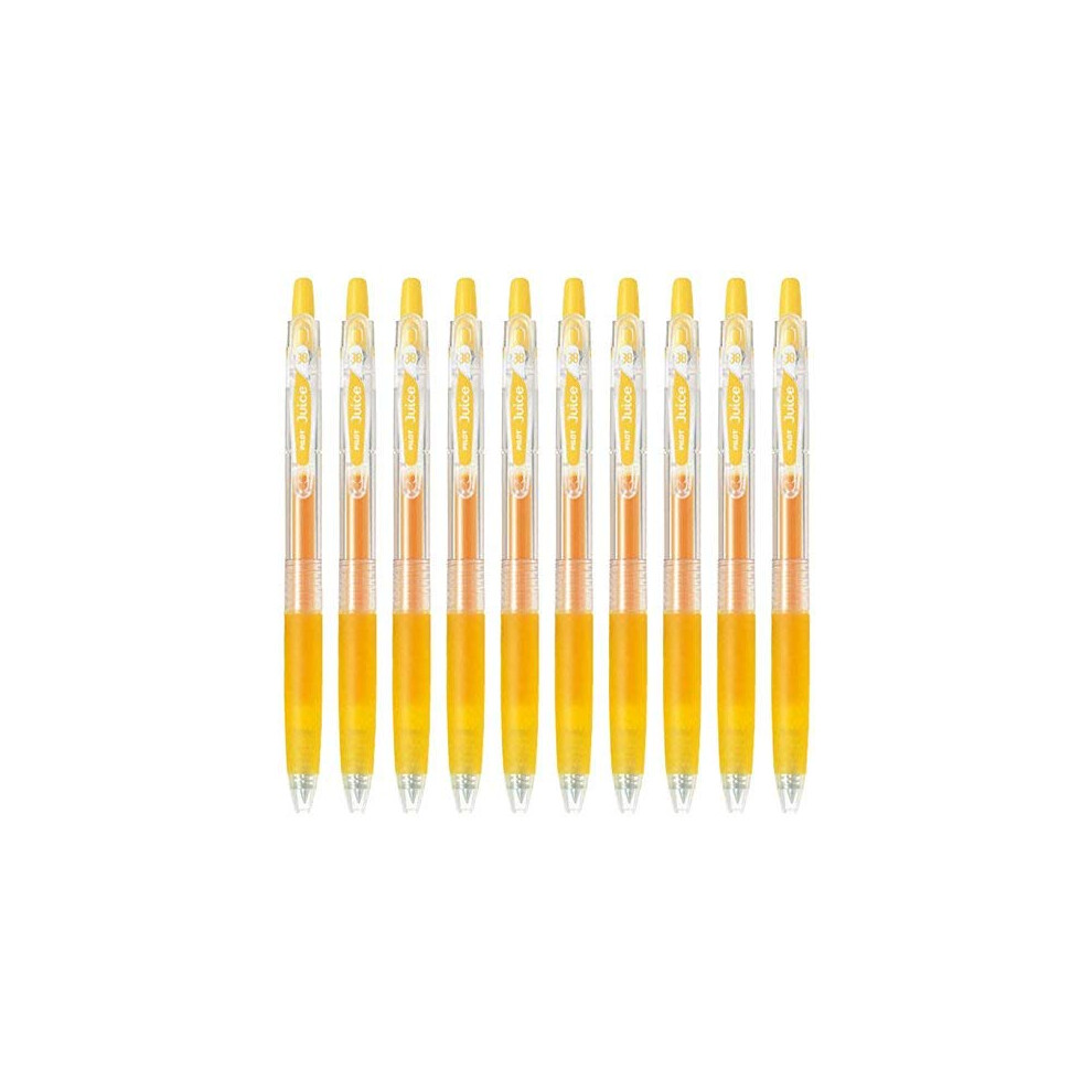 Pilot Juice 0.38mm Gel Ink Ballpoint Pen  Yellow Ink  Value Set