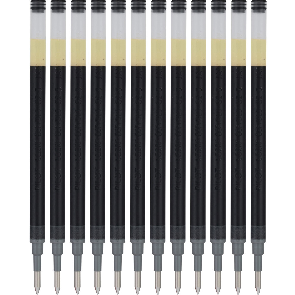 PILOT Pen G2 Gel Ink Refills For Rolling Ball Pens  Extra Fine Point  0.5mm  Black Ink  12-Pack