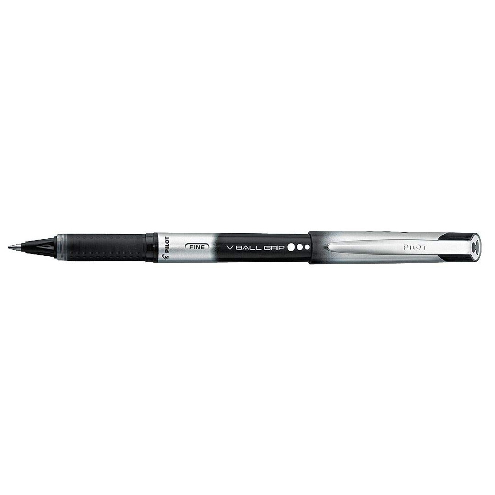 Vball Grip Liquid Ink Roller Ball Pen  Fine Point  Black Ink (PIL35570)