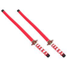 2pcs Party Cosplay Sword Toy Kids Plastic Sword Toy Interesting Sword Toy Safety Plastic Japanese Sword Toy