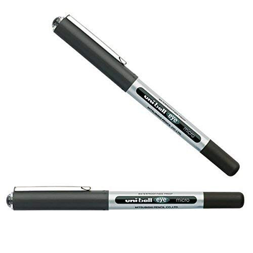 Uni-Ball uni-ball Eye Micro UB-150 Rollerball Pen - Black  Pack of 2