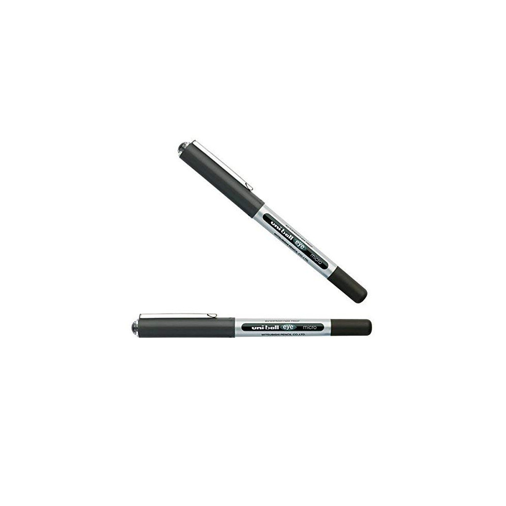 uni-ball Eye Micro UB-150 Rollerball Pen - Black  Pack of 2