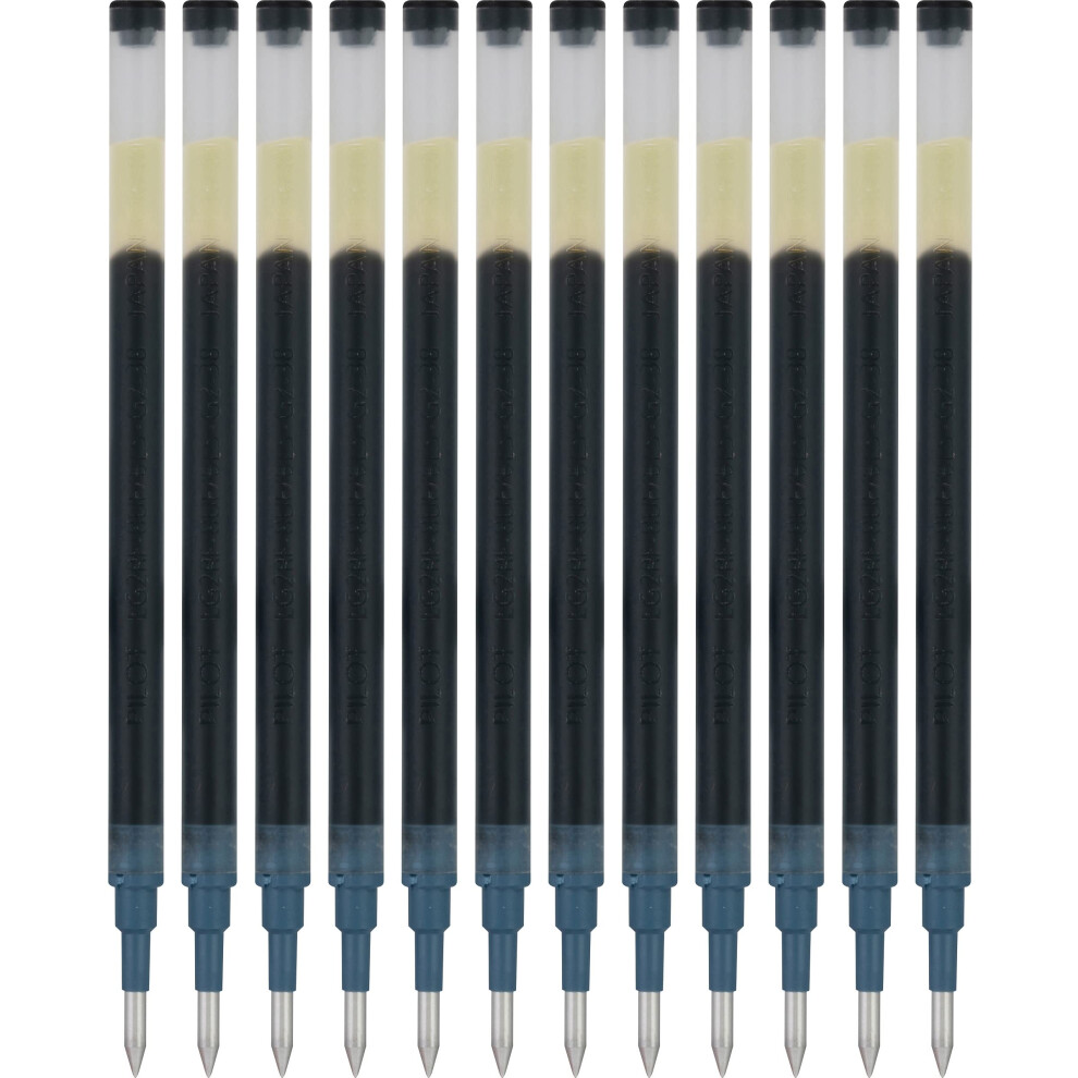 PILOT Pen G2 Gel Ink Refills For Rolling Ball Pens  Ultra Fine Point  0.38mm  Black Ink  12-Pack