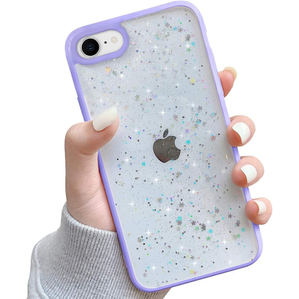 Compatible With Iphone 7 Case,iphone 8 Case,iphone Se 2020/se 2022 Case,clear Sparkly Bling Star Glitter For Women Girls Tpu Shockproof Cases For Ipho