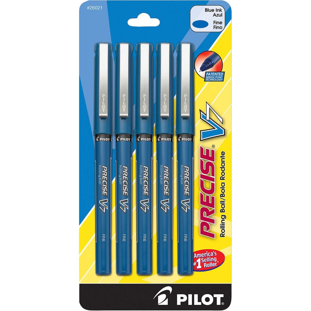 Pilot Corporation 26021 Roller Ball Pen  Nonrefillable  Fine Point  5/PK  Blue