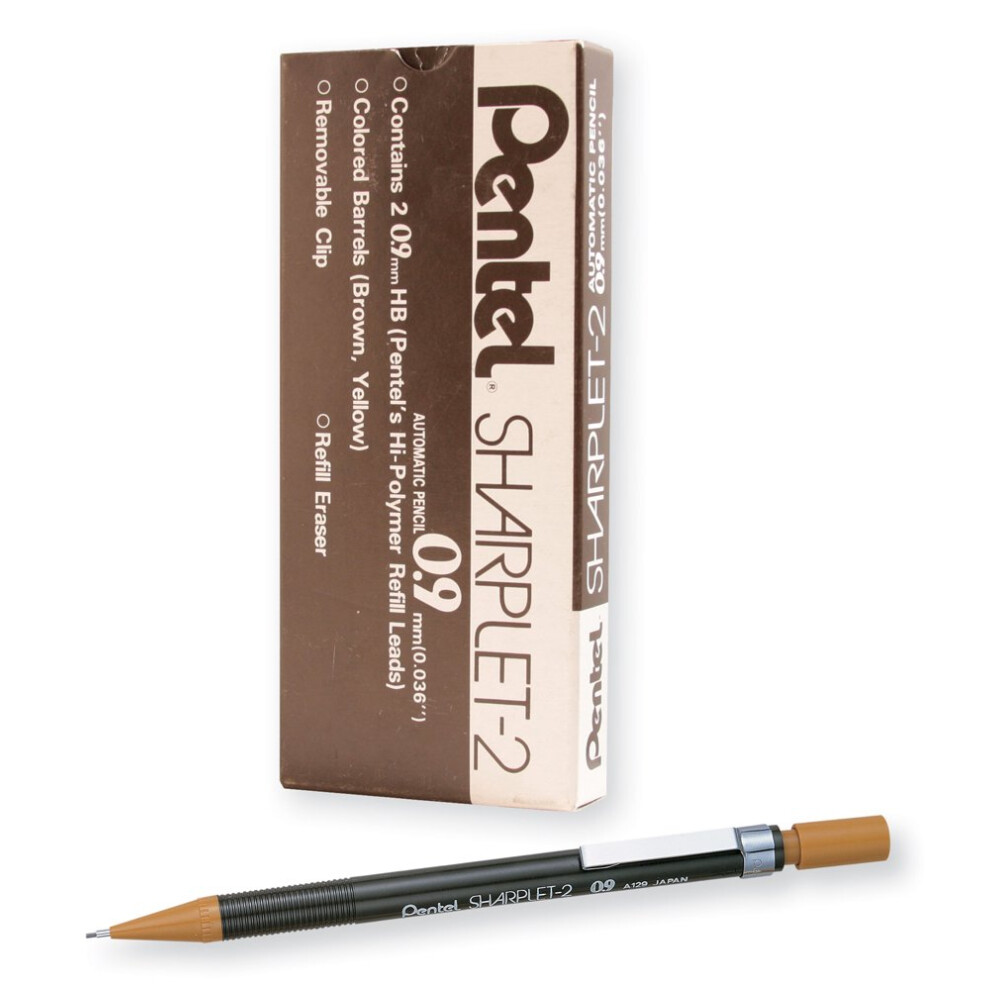 Pentel Sharplet-2 Mechanical Pencil  Brown Barrel  Box of 12 (A129E)