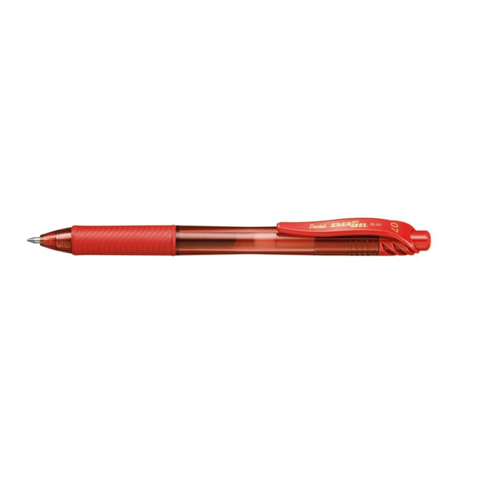 Pentel Knock Gel Ballpoint Pen Energel X  0.7mm Regular Triagle Tip  Red Ink (BL107-B)