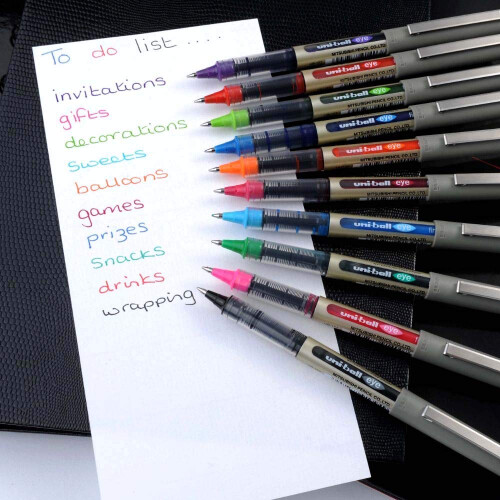 Uni-Ball Uni-Ball EYE UB-157 Rollerball Στυλό 0.7mm [Συσκευασία 10 τμχ] Ένα από κάθε χρώμα 2
