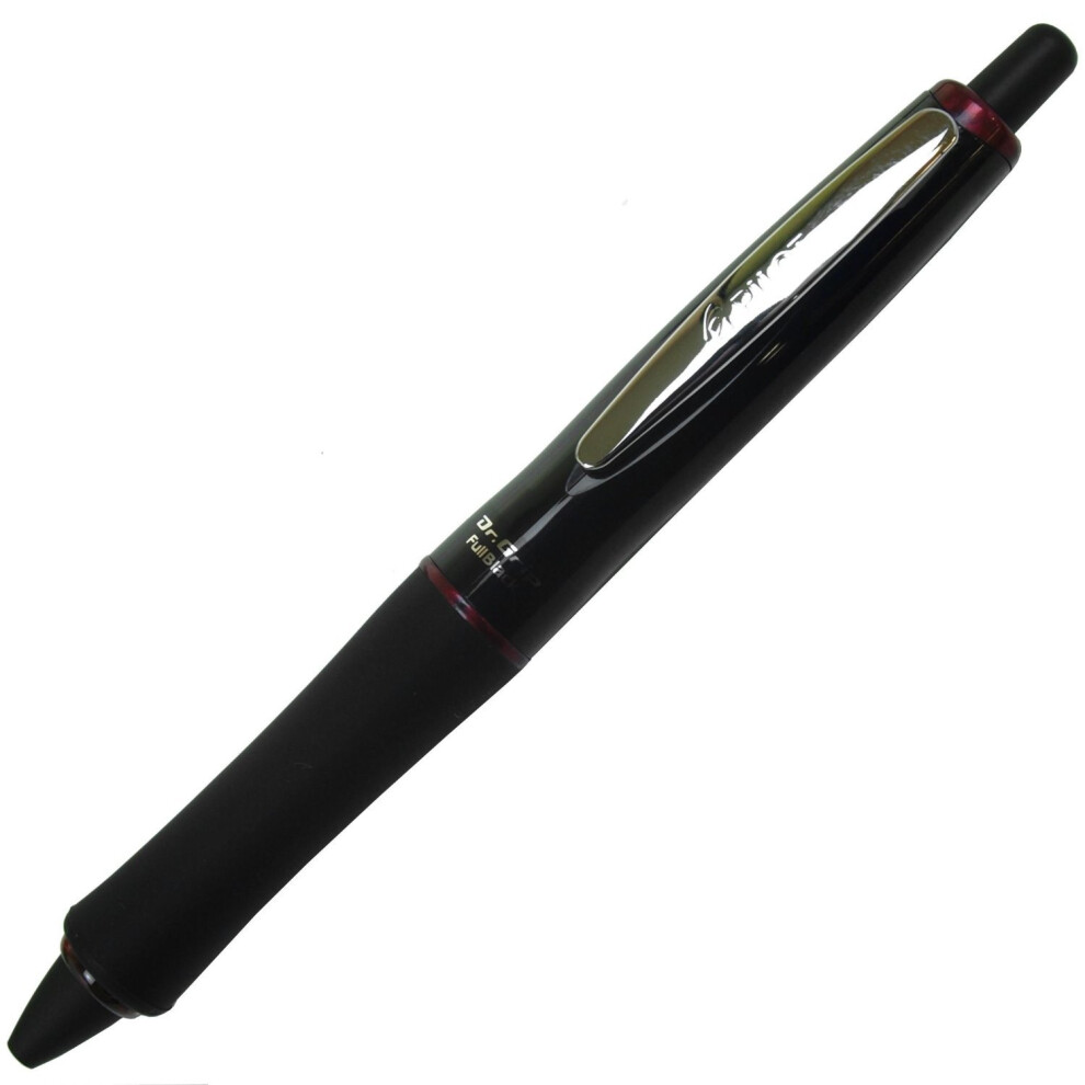 Pilot Dr. Grip Full Black Ball Point Pen 0.7mm  Black Body  Bordeaux Accent (BDGFB80F-BO)