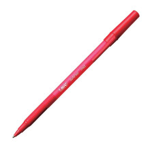 BIC(R) Soft Feel(R) Stick Pens, Medium Point, 1.0 mm, Red, Box of 12 (SGSM11-RD)