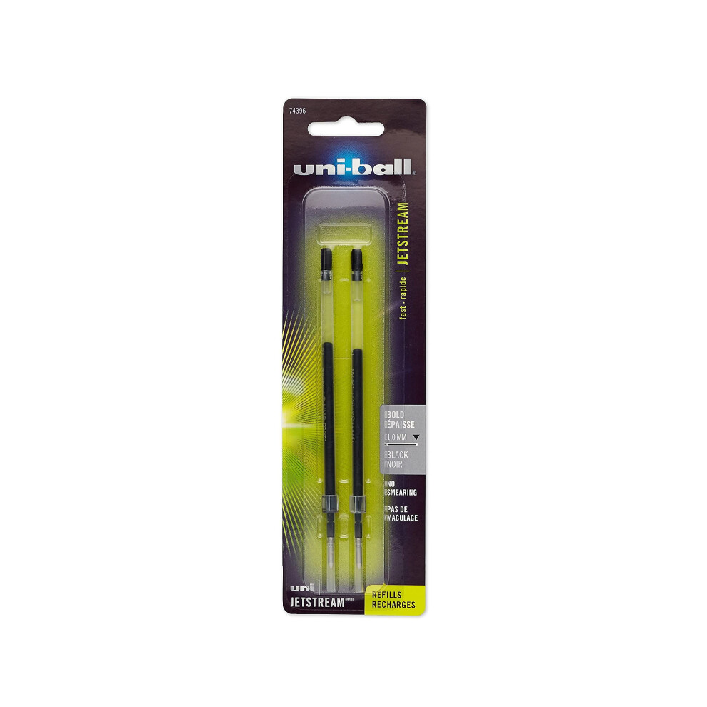 Uniball Jetstream Refill 2 Pack  1.0mm Medium Black  Wirecutter Best Pen  Ballpoint Pens  Ballpoint Ink Pens | Office Supplies  Pens  Ballpo