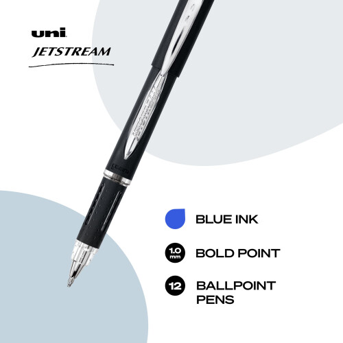 Uni-Ball uni-ball Jetstream Bold Point Rollerball-Stift, 1 schwarzer Tintenstift (33924PP) 1