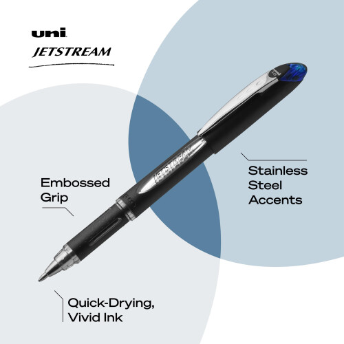 Uni-Ball uni-ball Jetstream Bold Point Rollerball-Stift, 1 schwarzer Tintenstift (33924PP) 2