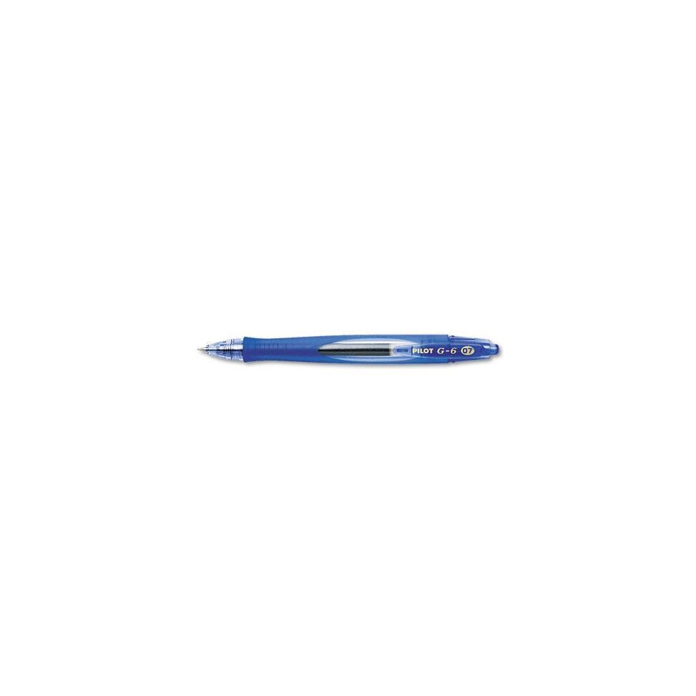 Pilot 31402 G6 Retractable Gel Ink Pen  Refillable  Blue Ink  .7mm