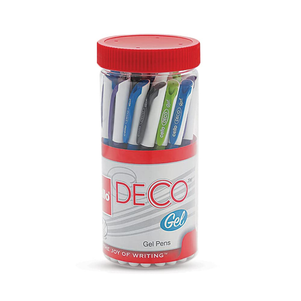 Cello Deco Gel Pen Set - Pack of 25 (Blue)